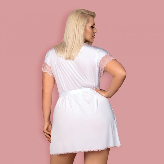 OBSESSIVE QUEEN SIZE GIRLLY PEIGNOIR AND THONG