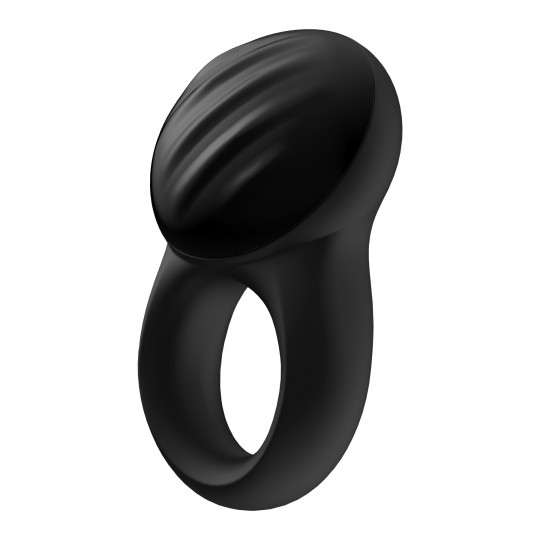 SATISFYER SIGNET RING VIBRATING RING WITH APP AND BLUETOOTH BLACK