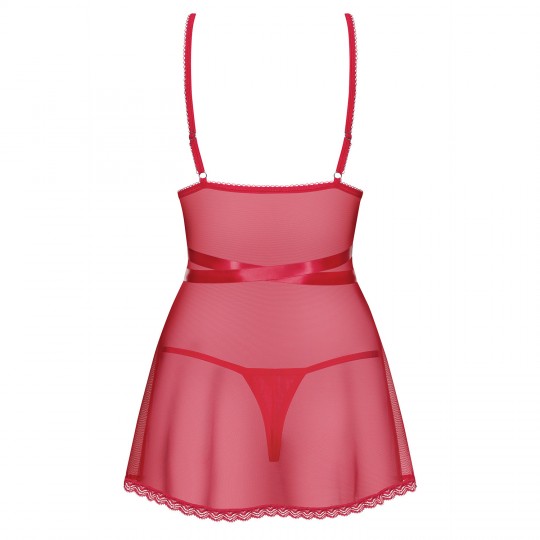OBSESSIVE LOVLEA BABYDOLL AND THONG RED