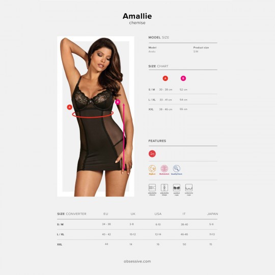 PICARDÍA Y TANGA AMALLIE OBSESSIVE NEGRA