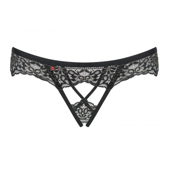 CUECA COM ABERTURA MESHLOVE OBSESSIVE PRETA