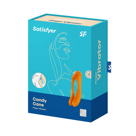 CANDY CANE - FINGER VIBRATOR FOR INTIMATE ZONES - ORANGE