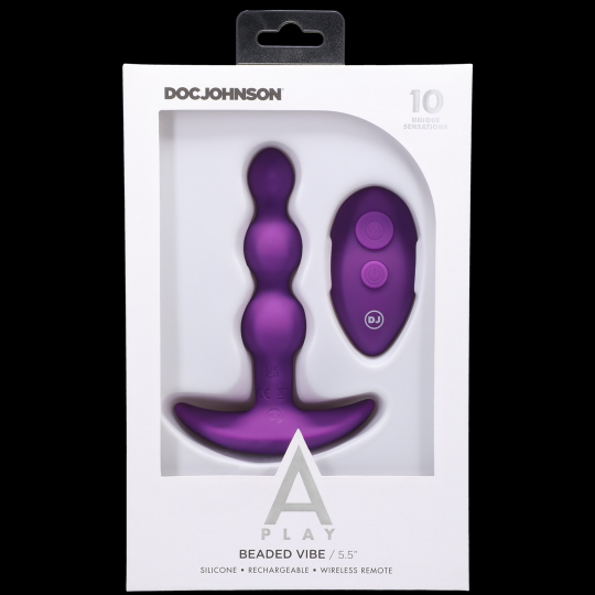 BEADED VIBE - SILICONE ANAL PLUG WITH REMOTE CONTROL