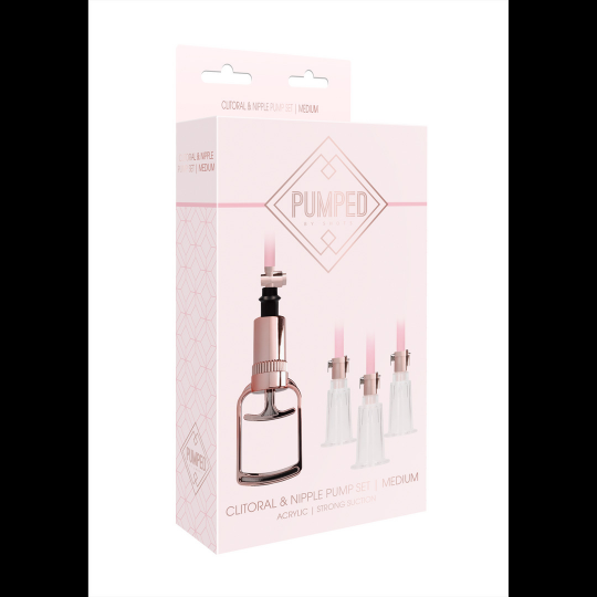 CLITORAL  NIPPLE PUMP SET MEDIUM - MEDIUM