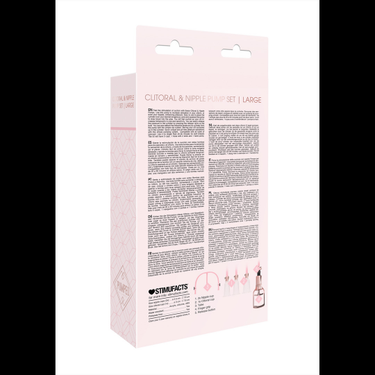 CLITORAL  NIPPLE PUMP SET MEDIUM - LARGE